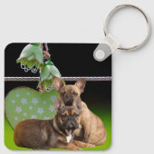Franse Bulldog sleutelhanger (Achterkant)