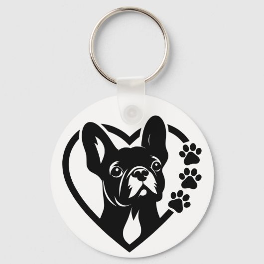 Franse Bulldog Sleutelhanger (Voorkant)
