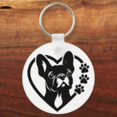 Franse Bulldog Sleutelhanger (Achterkant)