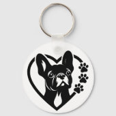 Franse Bulldog Sleutelhanger (Achterkant)