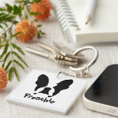 Franse bulldog sleutelhanger (Voorkant Rechts)