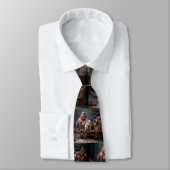Franse Bulldog Sneeuw Slede Kerst Decoratie Stropdas (Gebonden)