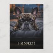 Franse Bulldog Sorry Ansichtkaart Briefkaart (Voorkant)