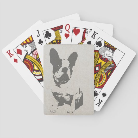 Franse bulldog-speelkaarten pokerkaarten (Achterkant)