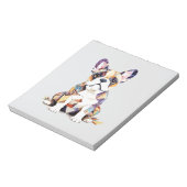 Franse Bulldog speelse Schattige leuke vrolijke di Notitieblok (Linkerzijde)