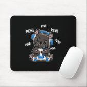 Franse Bulldog speler Videogame Muismat (Met muis)
