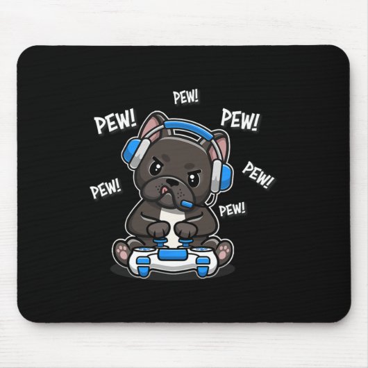 Franse Bulldog speler Videogame Muismat (Voorkant)