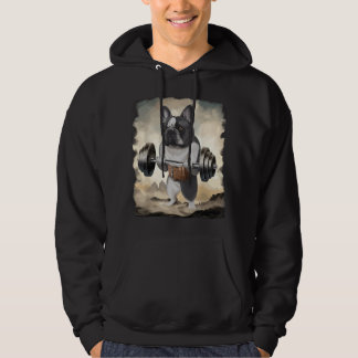Franse Bulldog Spiertraining Gewichtheffen  Hoodie
