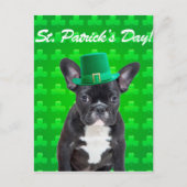 Franse Bulldog St Patrick's Day Briefkaart (Voorkant)