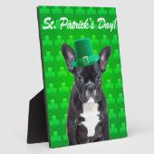 Franse Bulldog St Patrick's Day Fotoplaat (Zijkant)