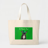 Franse Bulldog St Patrick's Day Grote Tote Bag (Voorkant)