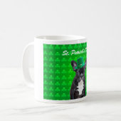 Franse Bulldog St Patrick's Day Koffiemok (Voorkant links)