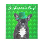 Franse Bulldog St Patrick's Day Notitieblok (Voorkant)