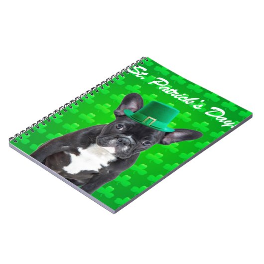 Franse Bulldog St Patrick's Day Notitieboek (Linkerzijde)
