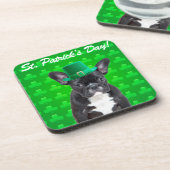 Franse Bulldog St Patrick's Day Onderzetter (Linkerzijde)