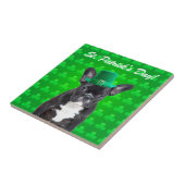 Franse Bulldog St Patrick's Day Tegeltje (Zijkant)