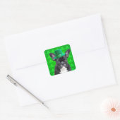 Franse Bulldog St Patrick's Day Vierkante Sticker (Envelop)