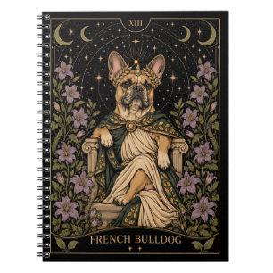 Franse Bulldog, Starlit Tarot Kunst Notitieboek