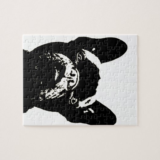 Franse Bulldog Stencil Legpuzzel (Horizontaal)