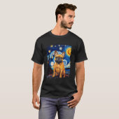 Franse Bulldog Sterrennachten T-shirt (Voorkant volledig)