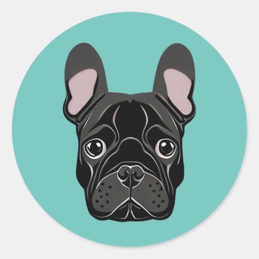 Franse Bulldog Sticker (Voorkant)