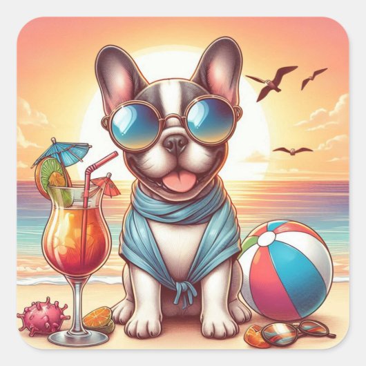 Franse Bulldog Sticker (Voorkant)