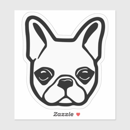 Franse Bulldog Sticker (Vel)