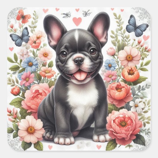 Franse Bulldog Sticker (Voorkant)