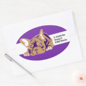Franse Bulldog Sticker met tekst (Envelop)