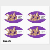Franse Bulldog Sticker met tekst (Vel)