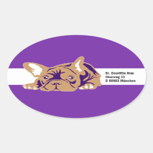 Franse Bulldog Sticker met tekst