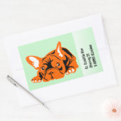 Franse Bulldog Sticker met tekst (Envelop)
