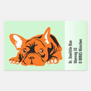 Franse Bulldog Sticker met tekst