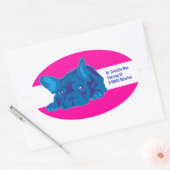 Franse Bulldog Sticker met tekst (Envelop)