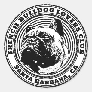 Franse bulldog Sticker met tekstveld