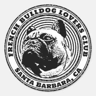 Franse bulldog Sticker met tekstveld