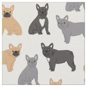 Franse Bulldog stof - Kies uw kleur! (Close Up)