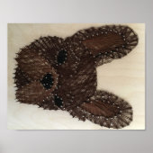 Franse Bulldog String Art Poster (Voorkant)