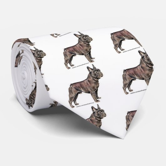 Franse Bulldog! Stropdas (Opgerold)