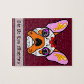 Franse Bulldog Sugar Skull Legpuzzel (Horizontaal)