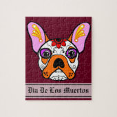 Franse Bulldog Sugar Skull Legpuzzel (Verticaal)