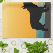 Franse Bulldog Surfside Sunset Theedoek (Gevouwen)