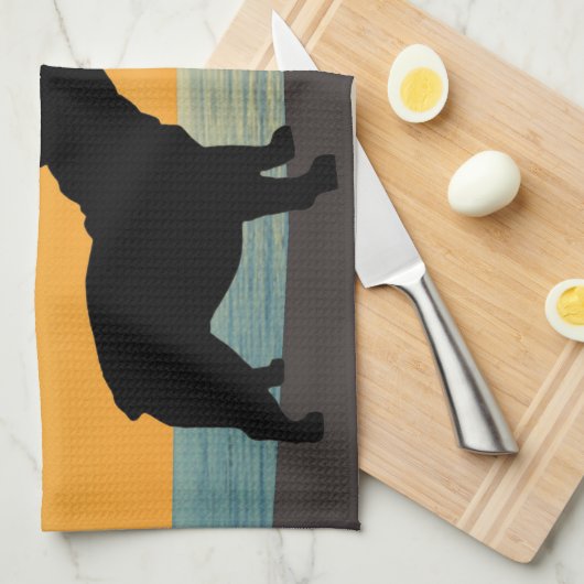 Franse Bulldog Surfside Sunset Theedoek (Quarter Fold)