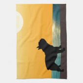 Franse Bulldog Surfside Sunset Theedoek (Verticaal)