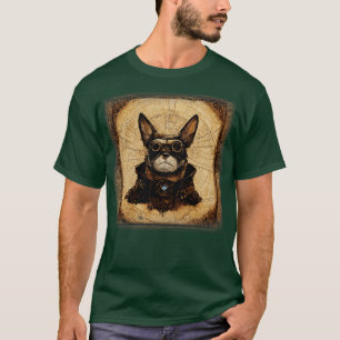 Franse Bulldog Surreal Steampunk Kunstwerk Hondenl T-shirt