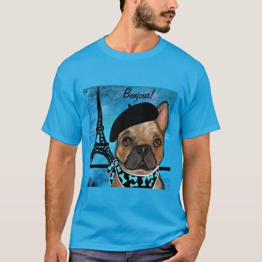FRANSE BULLDOG      T-SHIRT (Voorkant)