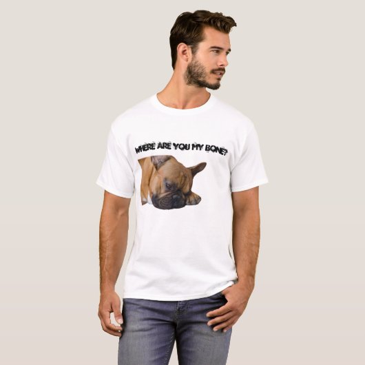 Franse Bulldog. T-shirt (Voorkant volledig)