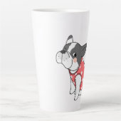 Franse Bulldog Tall-Mok Latte Mok (Voorkant)