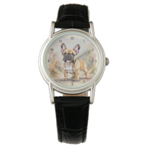 Franse Bulldog Tan Fawn-kleurige Schattigee French Horloge