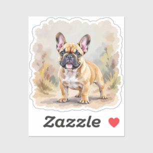 Franse Bulldog Tan Vaal-Kleurige Schattige Franse Sticker